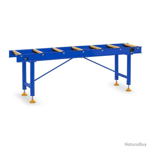 Convoyeur  rouleaux - 400 kg - 200 cm - 7 rouleaux acier galvanis bleu 14_0007251