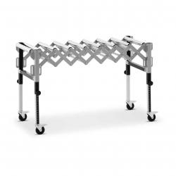 Convoyeur à rouleaux - 130 kg - 147 cm - 9 rouleaux - réglable en hauteur - pliable 14_0007253