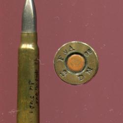 7.65 x 53 Mauser Argentin- RARE marquage : FyA 19 09  DM - balle nickel pointue - contrat DWM export