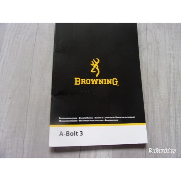 manuel de propritaire de carabine  Browning  Bolt