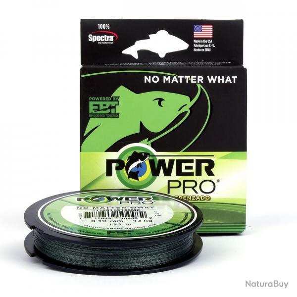 Tresse Power Pro Verte - Bobine 135m 32/100