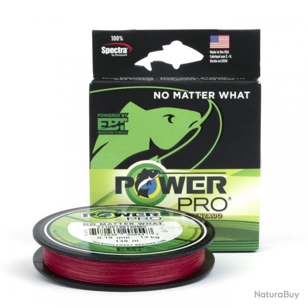 Tresse Power Pro Rouge - Bobine 135m 10/100