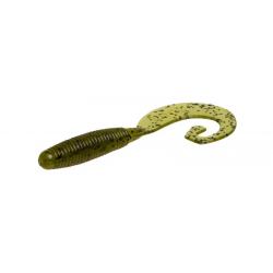 Leurre Souple Zoom Tab Tail Grub 10cm Green Pumpkin