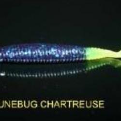 Leurre Big Bite Baits Paddle Tail 6,4cm Junebug Chartreuse