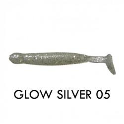 Leurre Big Bite Baits Paddle Tail 6,4cm Glow Silver