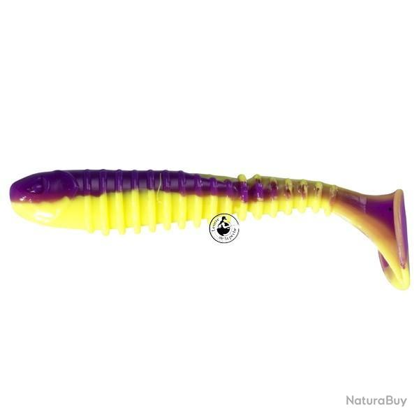 Leurre Berkley Flex Rib Shad 6,5cm Purple Chartreuse
