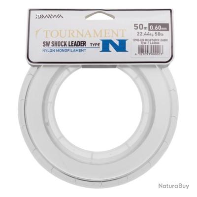 Bras De Nylon Sunline Big Game Shock Leader - 50m - #60 210 Lb 1,28mm - Clair