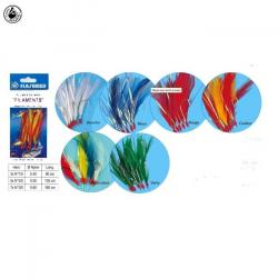 Plumes Filaments Flashmer Hameçon 1/0 Rouge