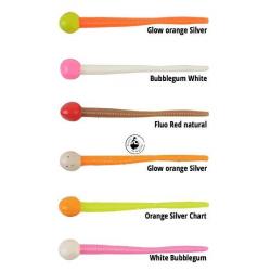Leurre Berkley Powerbait Mice Tail 7,5cm Glow Orange Silver