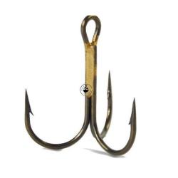 Hameçon Triple VMC 9649 Rond par 10 1 NI - Nickelé