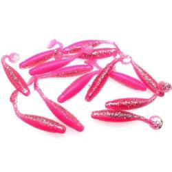 Leurre Souple Lunker City Grubster 5cm Bubblegum Ice