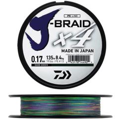 Tresse Daiwa J Braid X4 Multicolore 21/100 300m