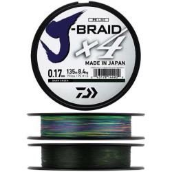 Tresse Daiwa J Braid X4 Grande Bobine Vert 29/100 1350m