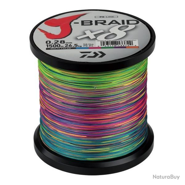 Tresse Daiwa J Braid X8 Multicolore 300m 16/100