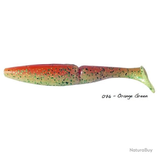 Leurre Souple Sawamura One Up Shad 5 pouces - 10,6cm 076 - Orange Green
