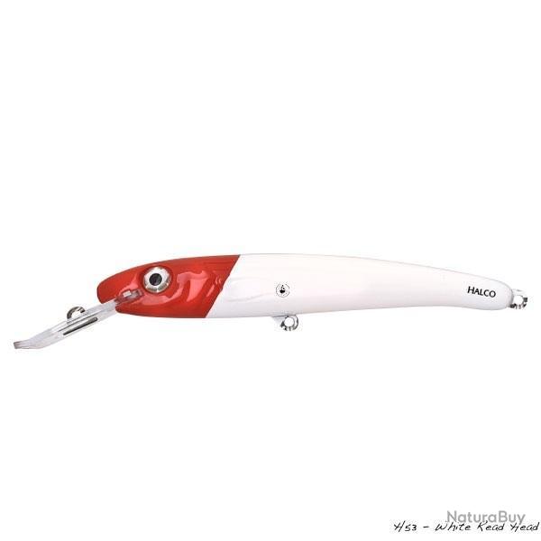 Poisson Nageur Halco Laser Pro 140 H53 - White Red Head