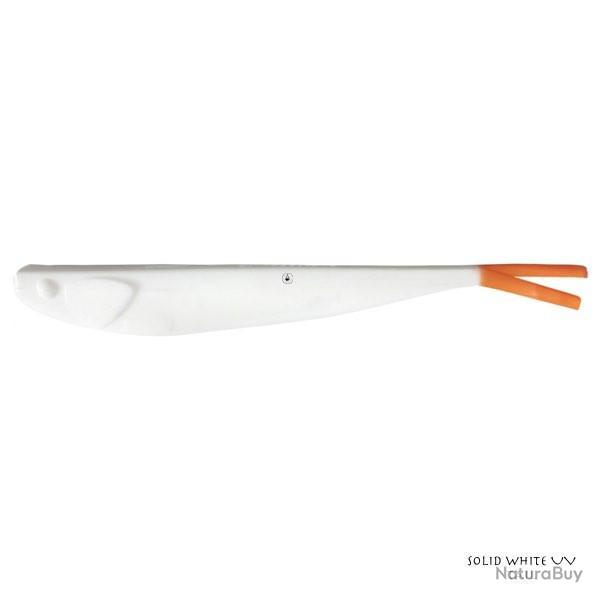 Leurre Souple Quantum Mann's Q-Fish 13cm Solid White UV Tail