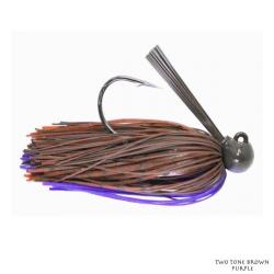 Jig Dobyns Extreme Jig Football Hand Tied Skirt 21g Two Toned Brown Purple
