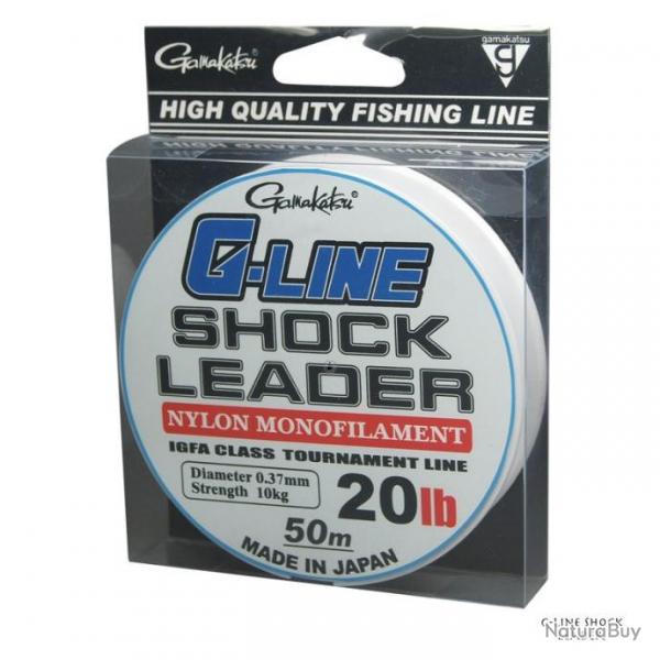 Nylon Monofilament Gamakatsu G-Line Shock Leader 50m 37/100