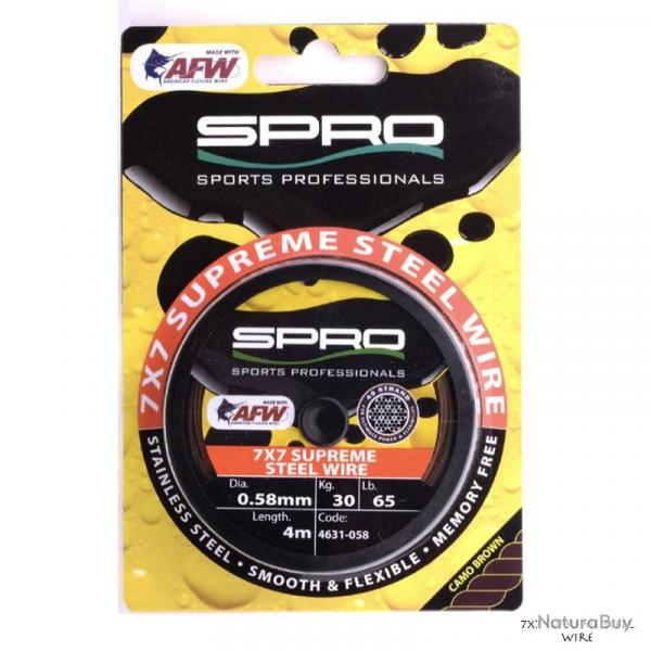 Bobine Acier Spro 7x7 Supreme Steel Wire 4m 58/100