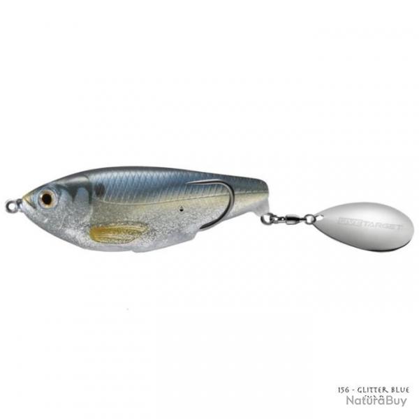 Leurre Souple Live Target Commotion Shad Hollow Body 7cm 156 - Glitter Blue Shad
