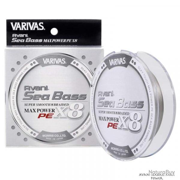 Tresse Varivas Avani Seabass Max Power Stealth Grey 150m PE 1,2
