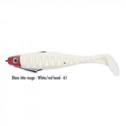 Leurre Souple Monté Delalande Neo Shallow 13cm 061 - Blanc Tête Rouge