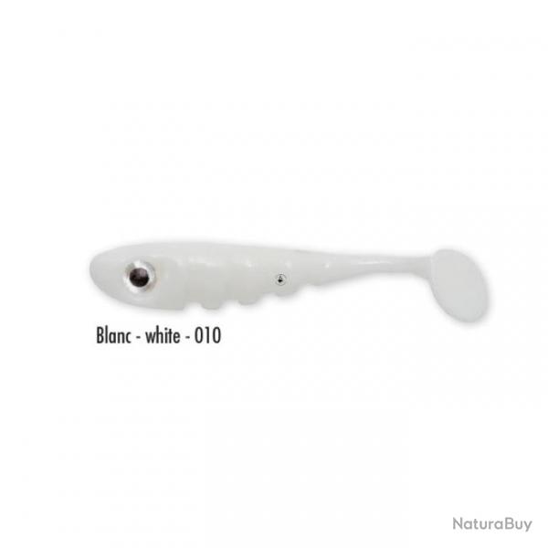 Leurre Souple Delalande toupti Shad 4cm 010 - Blanc - White