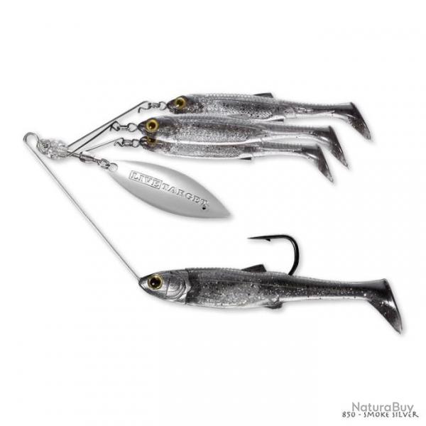 Spinnerbait Live Target Baitball Spinner Rig Medium 14g 850 - Smoke Silver