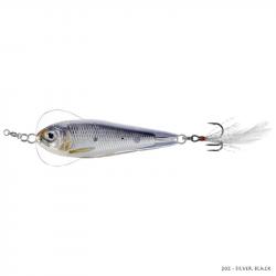 Poisson Nageur Live Targer Flutter Shad 5cm 202 - Silver Black
