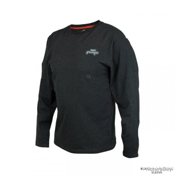 T Shirt Fox Rage Black Marl Long Sleeve