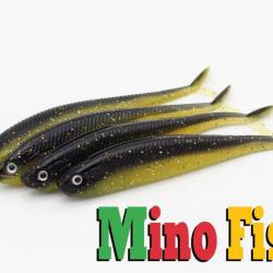 Leurre Souple Target Baits Mino Fish 9cm Dos Vert Glitter