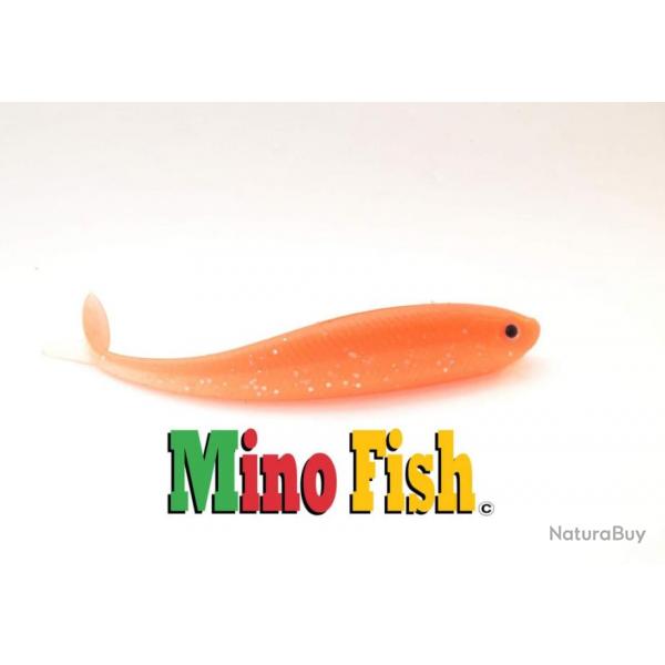 Leurre Souple Target Baits Mino Fish 9cm Orangee Glow UV