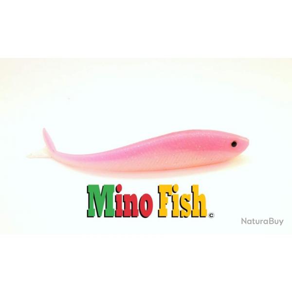 Leurre Souple Target Baits Mino Fish 11cm Rose Bubble Gomme