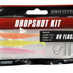 Kit Leurres souples Spro PowerCatcher Dropshot UV Flash