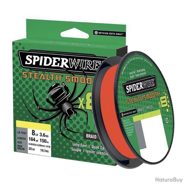 Tresse Spiderwire Stealth Smooth 8 Braid Red 150m 19/100