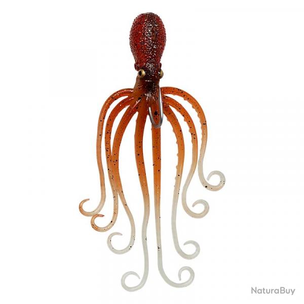 Leurre Souple Savage Gear 3d Octopus 15cm Brown Glow