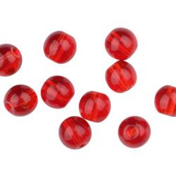 Perle Spro Round Smooth Glass Beads Red Ruby 4mm