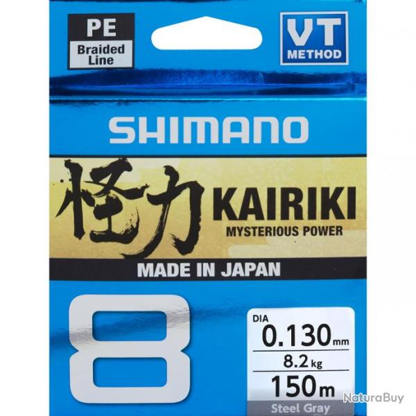 Tresse Shimano Kairiki 8 150m Steel Grey 21,5/100