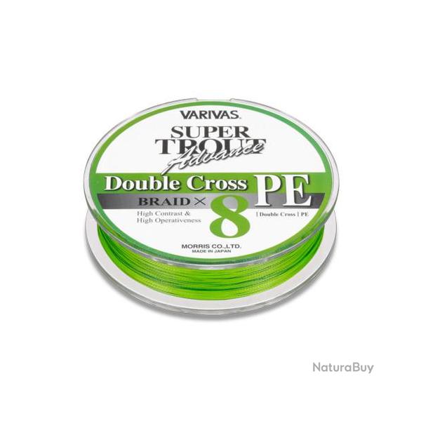 Tresse Varivas Super Trout Double Cross PE Vert PE 0,6