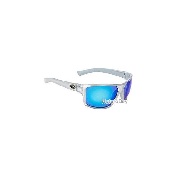 Lunettes de Soleil Strike King S11 Optics Sunglasses Crystal Concrete- White Blue Mirror Lens