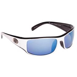 Lunettes de Soleil Strike King S11 Optics Sunglasses Okeechobee Shiny White Black Two Tone Frame