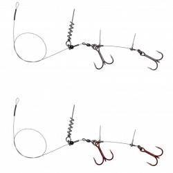 Montage Savage Gear Linethru Corkscrew Rig 40cm 2 x taille 1