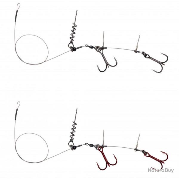 Montage Savage Gear Linethru Corkscrew Rig 40cm 2 x taille 1