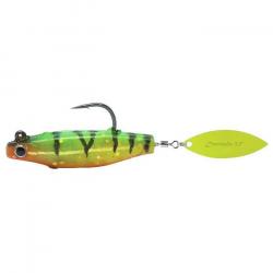 Leurre Souple Hyperlastics Dartspin Pro 2 1/2 Firetiger Chartreuse