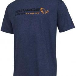 Tee Shirt Savage Gear Signature Logo Blue