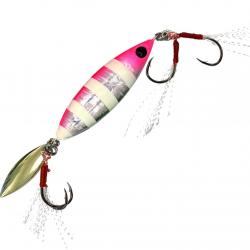 Jig Métallique Volkien Soul Micro Candy Blade 40g Zebra Glow Pink