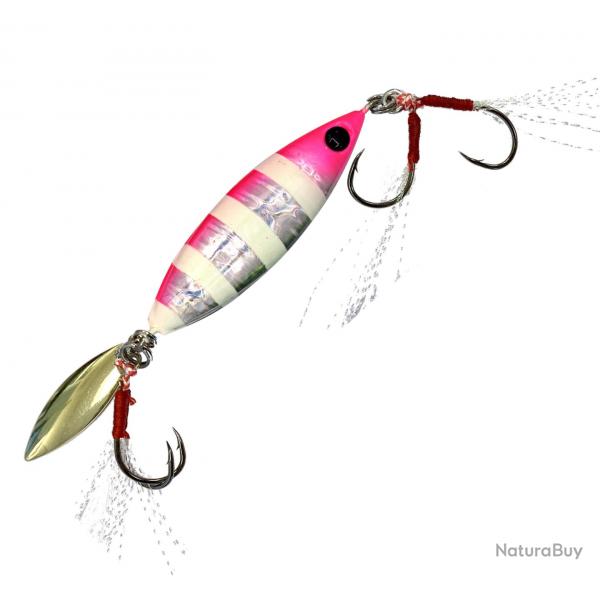 Jig Mtallique Volkien Soul Micro Candy Blade 40g Zebra Glow Pink