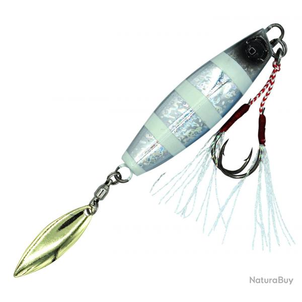 Jig Mtallique Volkien Soul Micro Candy Fall 40g Zebra Glow Silver