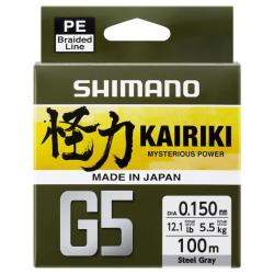 Tresse Shimano Kairiki G5 Orange 15/100 100m